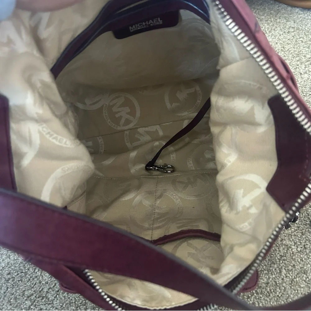 Michael Kors oxblood leather handbag 90’s Y2K